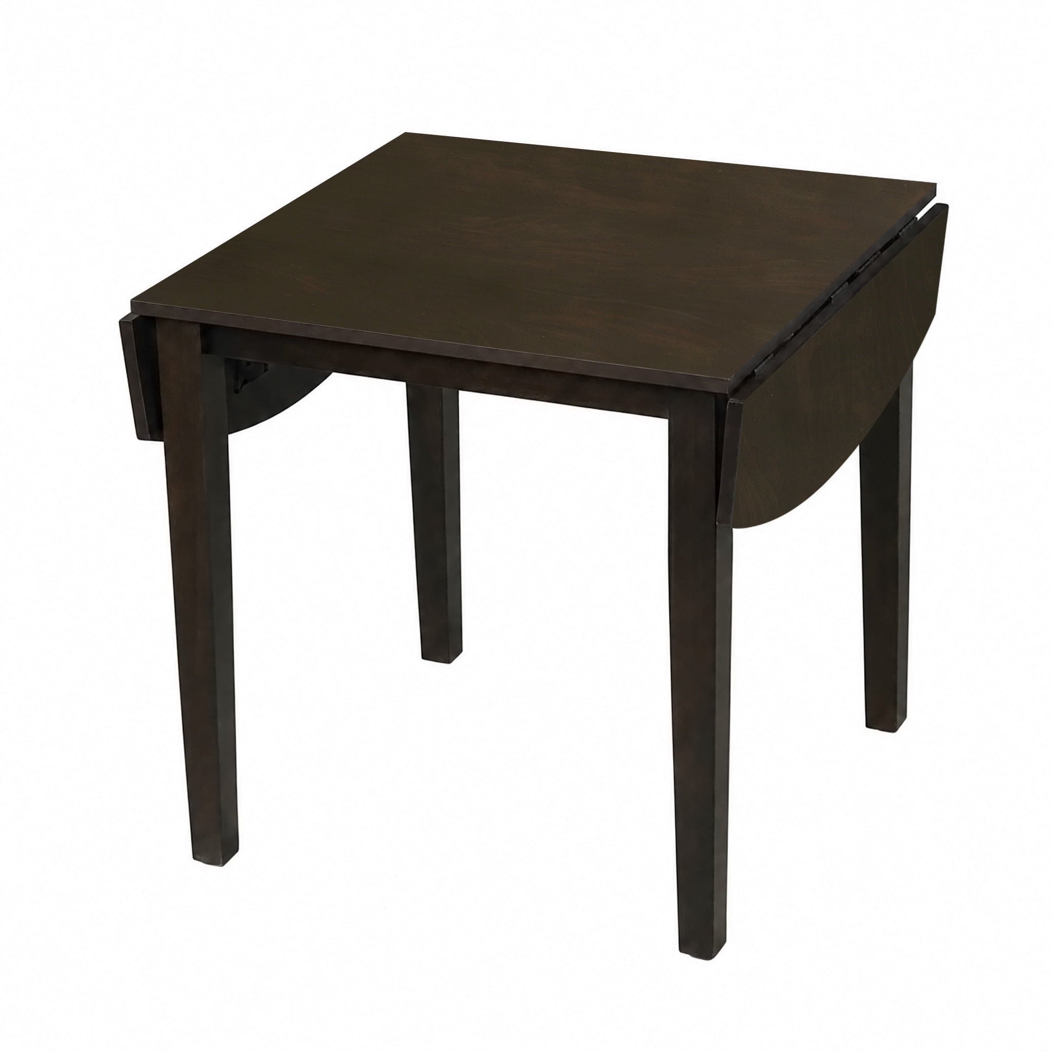 Euroco 29.5"-47.3" Extendable Dining Table for 2-4 People, Farmhouse Wooden Kitchen Table with Drop Leaf for Dining Room,Space Saving,Dark Brown