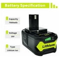 thumbnail image 2 of 2Pack P108 7.0Ah Replacement for 18v Battery Compatible with 18Volt Lithium-ion Plus P102 P103 P104 P105 P107 P109 P190 P191 P122 Batteries, 2 of 6