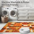 thumbnail image 5 of ODIKA 4'x6' Machine Washable Non-Slip Area Rug, Orange Rust Copper Abstract Geometric Shape High Traffic Rug, Orange, 86283, 5 of 7