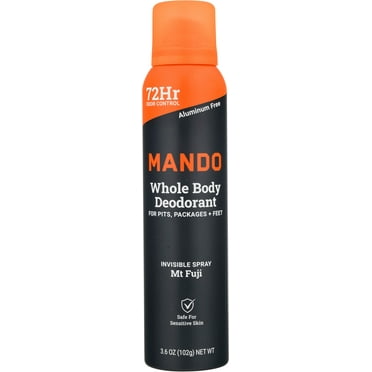 Mando Whole Body Deodorant for Men - Spray Deodorant - Aluminum Free - Mt Fuji - 3.6oz