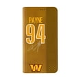 thumbnail image 2 of Keyscaper Daron Payne Brown Washington Commanders Folio iPhone Case, 2 of 7