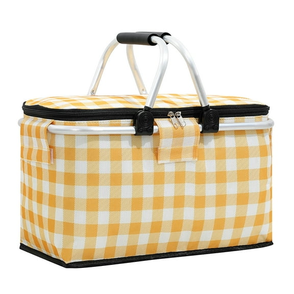 Gosuguu Insulated Folding Cooler Bag for Picnics and Travel with Foam Padding and Water-Resistant Fabric
