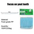 thumbnail image 4 of 100pcs/bag Double Head Interdental Toothpicks Brush Dental Floss Brush Teeth Stick Dental Oral Care Toothpicks Floss Pick Randomtoothbrushes, 4 of 5