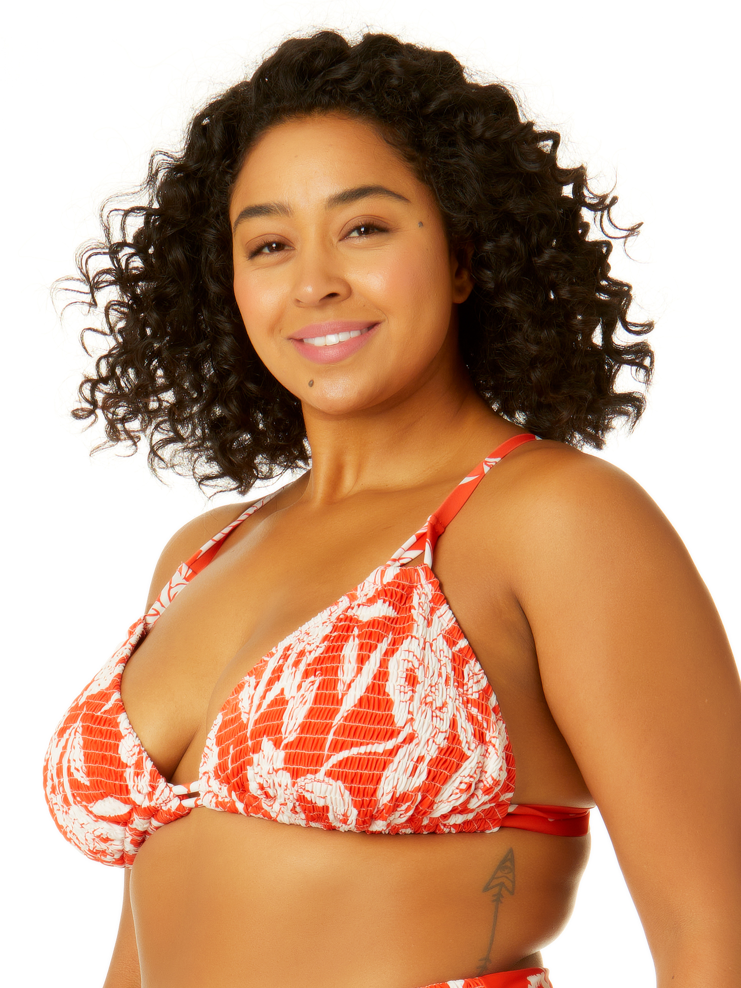 Time and Tru Women's Plus Size Smocked Bikini Top - image 4 of 5