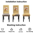 thumbnail image 6 of Large Fall Orange Dining Room Chair Cover Set of 4, Stretch Spandex Parsons Chair Cover, Farmhouse Thanksgiving Buffalo Plaid Decorations Kitchen Chair Seat Cover Protector (Orange Pumpkin, 4 Pack), 6 of 6