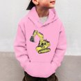 thumbnail image 2 of BOOMNY Toddler Boys Hoodies Cartoon Excavator Hoodies For Boys Long Sleeve Warm Fall Winter Pullover Hooded Sweatshirts, 2 of 5