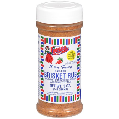 Fiesta Brand Brisket Rub (SaltFree), 5 oz jar