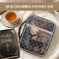 thumbnail image 6 of TSOVTHRID Deer Cross Starry Sky Print Bible Cover Case Church Bag for Women Men, Quilted Bible Cover with Pen Slot, Multi-Functional Black Carrying Book Case for Bibles Study, 6 of 7