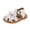 White, variant on Gyujnb Girls Summer Speep Toe Sandals Bow Flat Bottom Toddler Shoes for /Toddler,12-18 Months