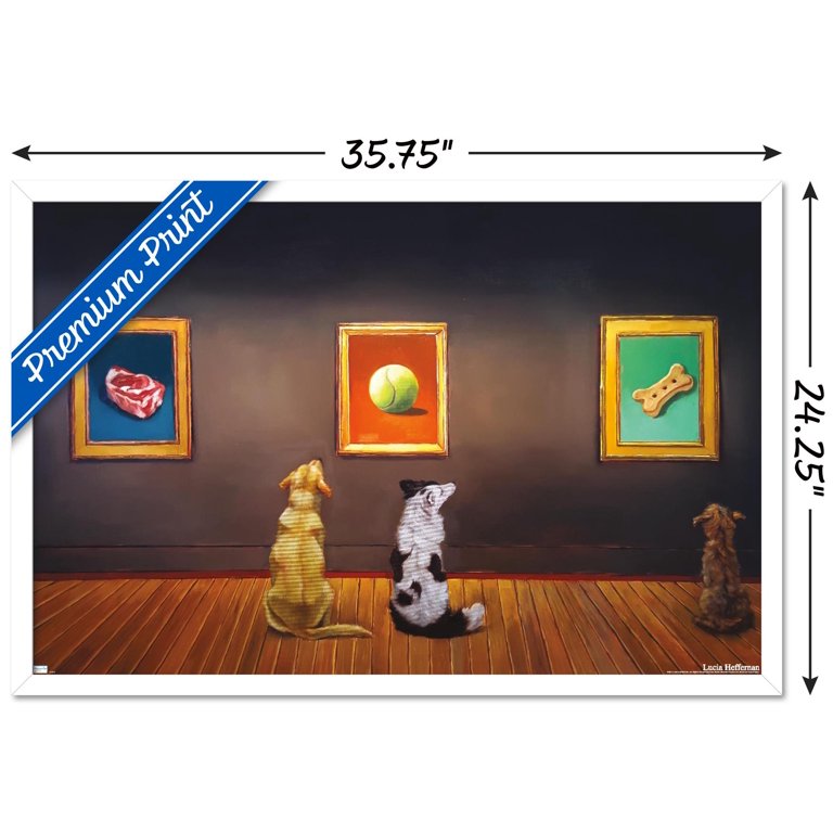 Lucia Heffernan Art - Dog Museum Wall Poster, 22.375" x 34" Framed