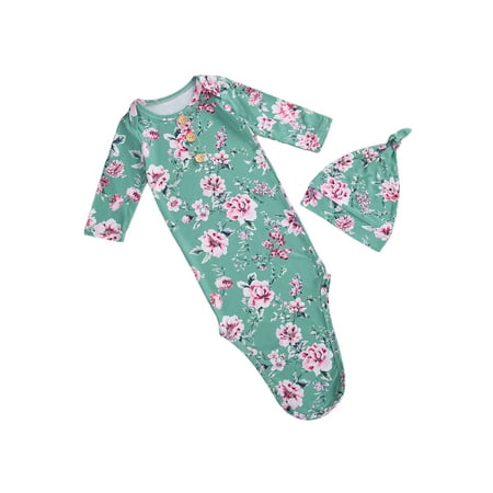 

Fanvereka Newborn Baby Girl Boy Gowns Sleeping Bag Pajamas Coming Home Outfits Swaddle