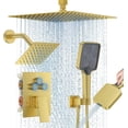 thumbnail image 6 of Shower Faucet Set  Ceiling Mount Rainfall Shower System with Rain Shower Head and Multi-function Handheld Head Push Button Diverter Shower Faucet Trim Kit Matte ), 6 of 6
