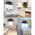 thumbnail image 4 of Halloween Kitchen Curtain Valances for Windows Farmhouse Short Curtains, Horror Bat Crow Full Moon Beige Black Rod Pocket Valance Curtain for Bedroom Cafe Living Room 42"x12", 4 of 8