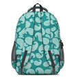 thumbnail image 3 of Paisley and Damask Green Pattern Cute School Backpack Bag with Padded Back and Adjustable Shoulder Straps 16.9 X 12.6 X 5.9 Inches, 3 of 5