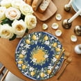 thumbnail image 2 of Round Placemats Lemon Daisy Yellow Wreath 15 inch Set of 6 Table Mats for Dining Table Floral Fruit Blue Heat Resistant Non-Slip Kitchen & Home Decorative Place Mat Set, 2 of 8