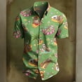thumbnail image 4 of Fnnxeal Mens Sloth Hawaiian Shirt Short Sleeve Button Up, Funny Tropical Aloha Shirt with Cartoon Print for Beach Vacation & Luau Party,Size 4XL, 4 of 5