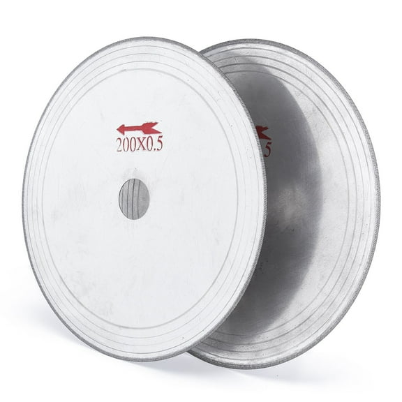 ILOVETOOL 2Pcs 8'' inch 200mm Diamond Lapidary Saw Blades Ultra-Thin Rim 0.024" 0.6mm Arbor Hole 1" 25.4mm Cutting Disc for Trim Stone Glass Ceramic Tile