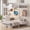 White, variant on Twin XL over Twin Metal Bunk Bed with L-Shaped Desk, White