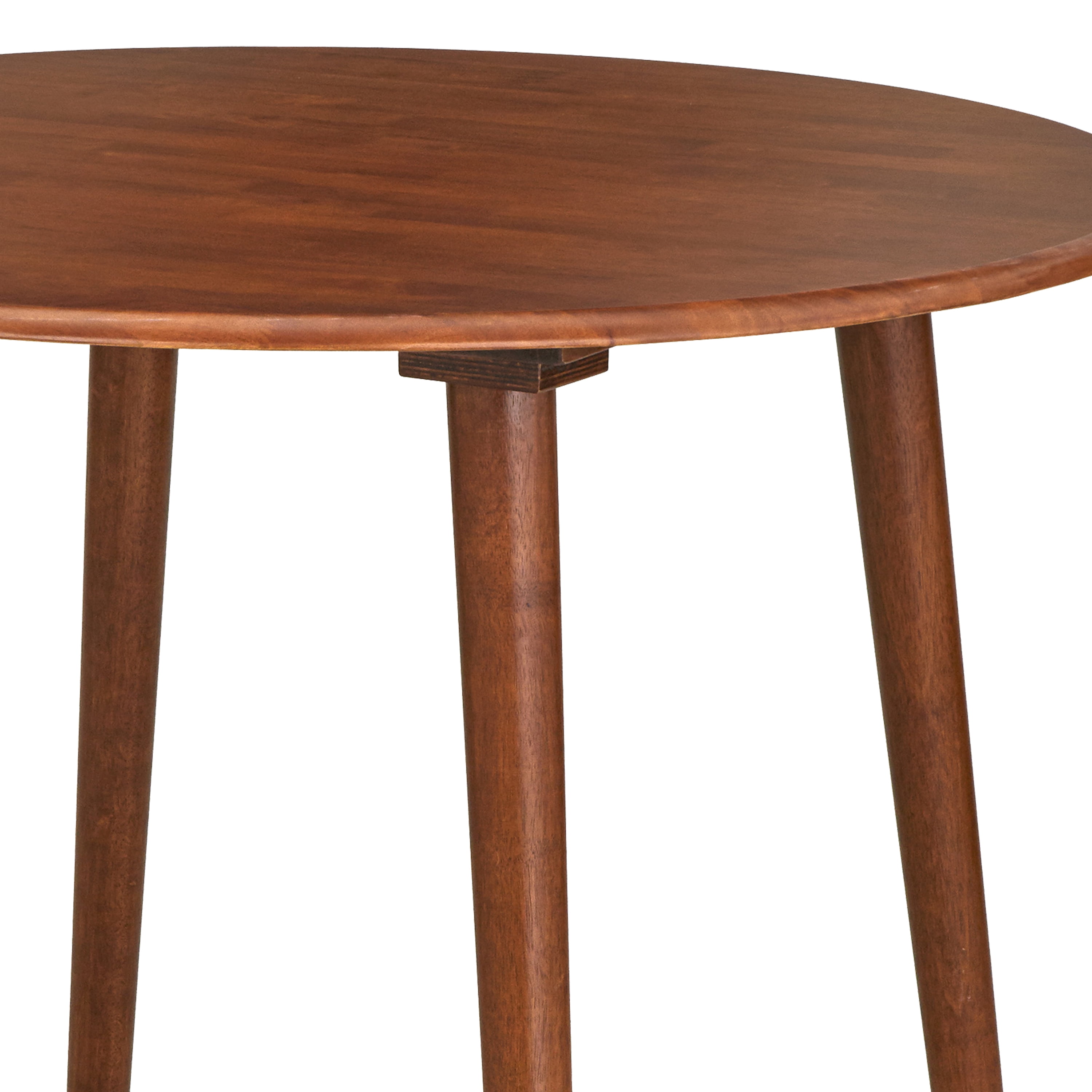 TMS Florence 42" Round Indoor Dining Table, Walnut