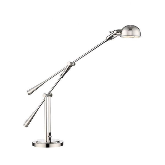 1 Light Table Lamp in Modern Style-51.75 inches Tall and 10 inches Wide-Polished Nickel Finish Bailey Street Home 372-Bel-5172235