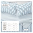 thumbnail image 3 of Striped Quilt Set - Lightweight, Soft, All-Season - 2-Piece Reversible Watercolor Printed Bedding Set (Twin / Twin XL, Blue), 3 of 6
