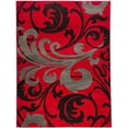 thumbnail image 1 of Infinity Home 600604 Tapis de Zone Rubis Fleur de Lis 3 Pi. 11 Po. x 5 Pi. 3 Po. - Rouge, 1 of 5