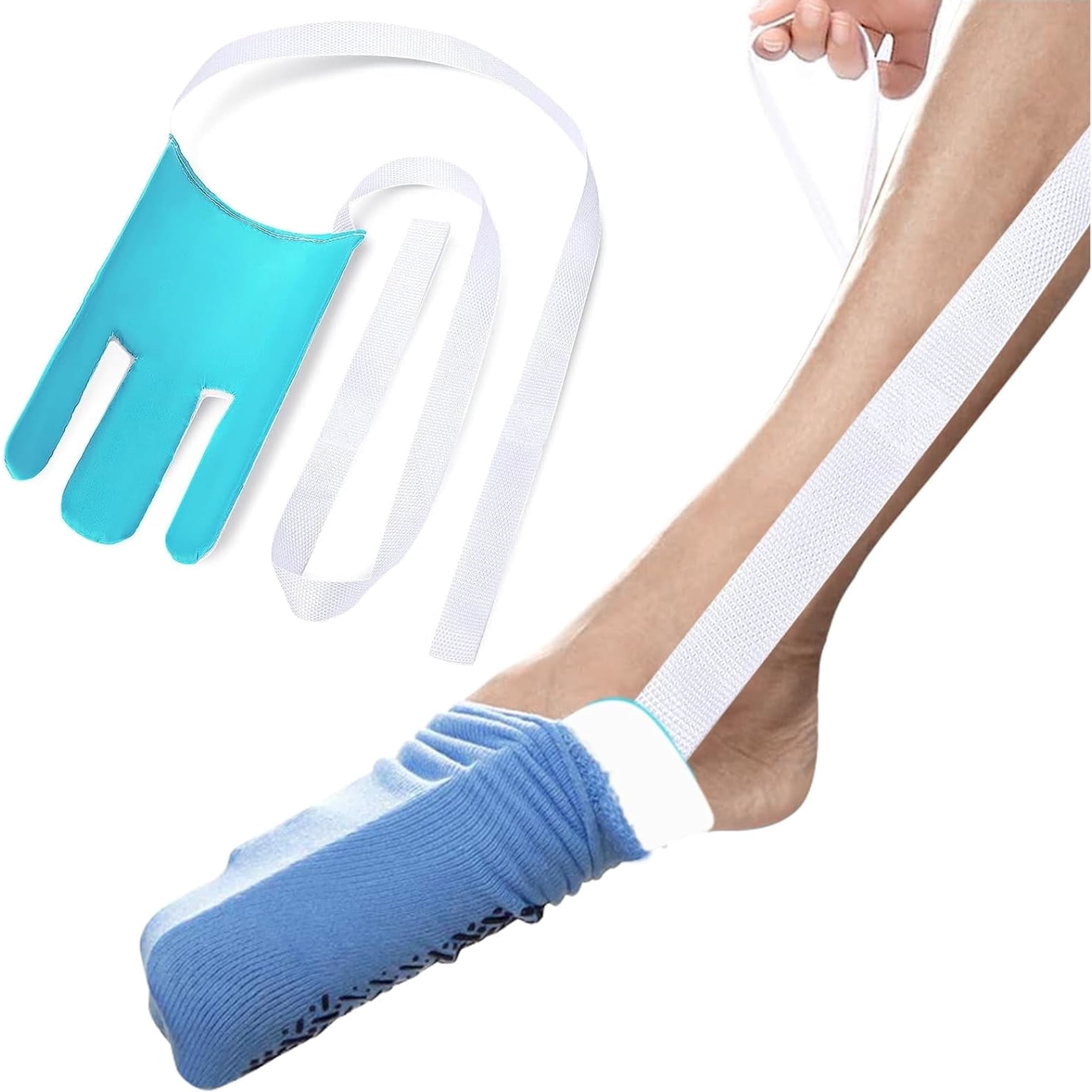 Sock Aid Tool,Easily Pull on Socks Without Bending, for Elderly, Disabled,Pregnant, Diabetics