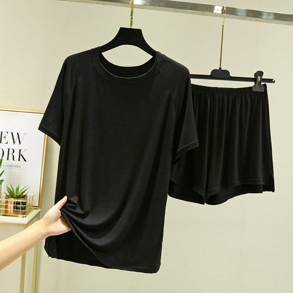 Xixinqiwan Women's Short Pajama Set,Women Cotton Night Shirt for Sleeping Sleepwear Short Sleeve Sleep Shirts Pajama Dress Nightgown