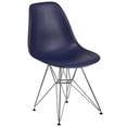 thumbnail image 1 of Elon Series Black Plastic Chair with Chrome Base, 1 of 6