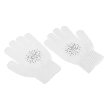 

Slip Kids Skating s Stretch Five Finger Padded Gift - White Flower L as described