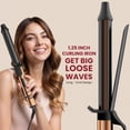thumbnail image 3 of 1.25 inch Professional Curling Iron, Long Barrel Curling Wand, Ceramic Hair Curler with 8 Heat Settings, 30s Fast Heat-up, Dual Voltage for Global Travel, Suitable for All Hair Types, 3 of 10