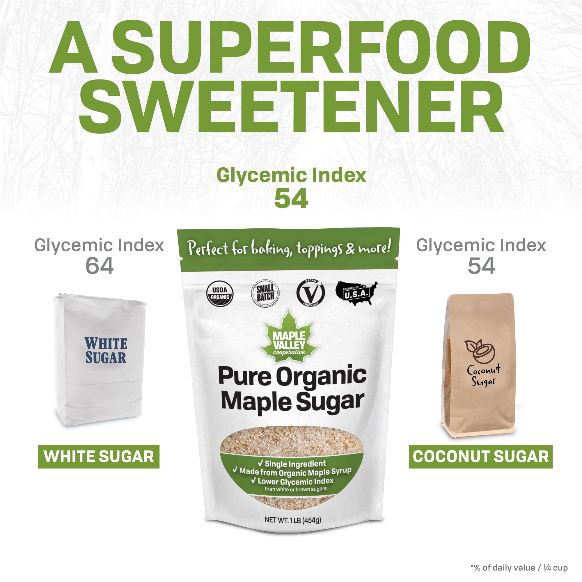 Maple Valley 5 lb USDA Certified Organic Granulated Maple Sugar 5 pound bag