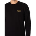 thumbnail image 4 of EA7 Chest Logo Sweatshirt, Black, 4 of 6