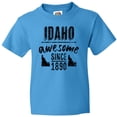 thumbnail image 3 of Inktastic Idaho Awesome Since 1890 Youth T-Shirt, 3 of 5