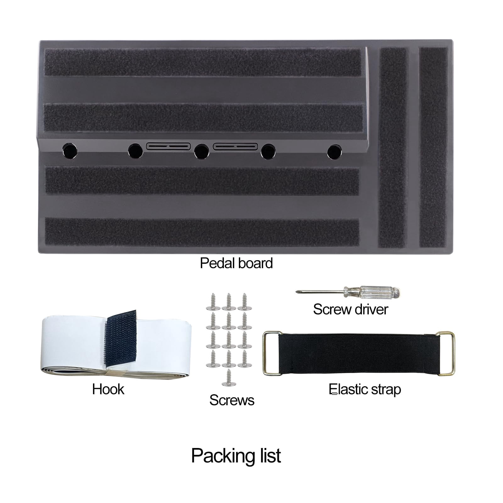 Garvee Guitar Effects Pedal Board, 22.04" x 11.02" Small Pedal Board with Carrying Bag, Pedal Cables and Hook Loop Strips for Guitar Player Bands Studio