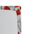thumbnail image 3 of Ambesonne Floral Fitted Sheet, Poppy Flower Branches Print, Queen Size, Vermilion Off White, 3 of 5