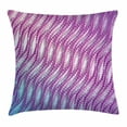 thumbnail image 1 of Modern Decor Throw Pillow Cushion Cover, Abstract Decorative Design with Bubble like Wavy Circled Lines Artwork, Decorative Square Accent Pillow Case, 16 X 16 Inches, Purple and White, by Ambesonne, 1 of 2