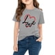thumbnail image 4 of Blusas y camisas de manga corta con cuello redondo para niños y niñas, camisetas gráficas de manga corta, blusas con estampados bonitos para la temporada escolar., 4 of 9