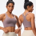 thumbnail image 2 of HNMKIU Plus Size Sports Bras for Women with Adjustable Straps Back Shockproof Underwire Free with Beauty Back Design Detachable for Fitness Plus Yoga Bras for Women Purple,XL, 2 of 6