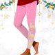 thumbnail image 4 of Gibobby Leggins termicos mujer Leggings de yoga ajustados con estampado navideño degradado para mujer Seven(Rosa,G), 4 of 5