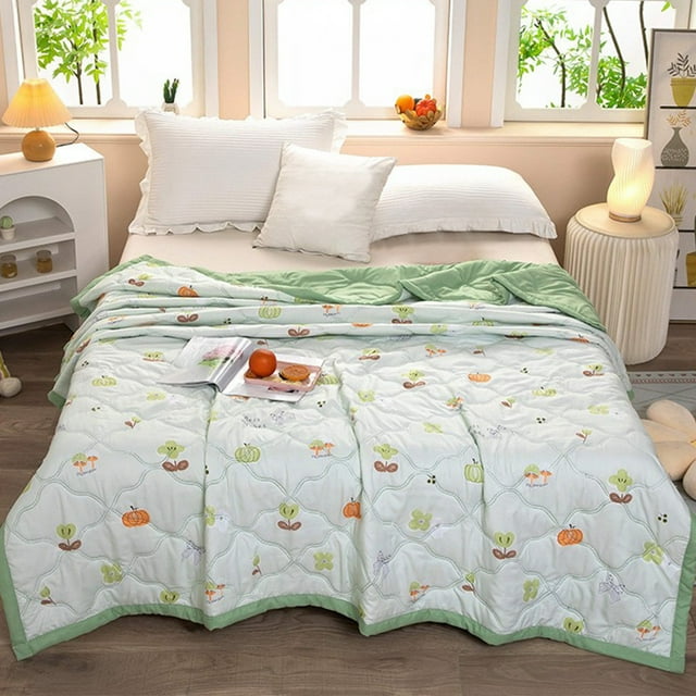 Xihbxyly Edredón de Verano, Edredón Ligero de Algodón Lavado, Manta Transpirable y Aire Acondicionado, Funda Suave y Fácil de Limpiar, Ideal para Decoración Del Hogar, Apto para Pieles Sensibles, Reg