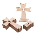 thumbnail image 6 of DINHEAROM 10Pcs Wooden Cross Ornaments Beige Religious Crafts For Church Decorations Wall Hanging, 6 of 8
