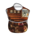 thumbnail image 2 of Hirioo Log Cabin Inside for Baby Waterproof Pocket Bib Adjustable Closed for Babies Toddlers with Large Pocket 6-24Months, 2 of 8