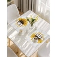 thumbnail image 5 of Yellow Sunflowers Placemats Set of 4, You Are My Sunshine Wood Rustic Placemats for Dining Table, Place Mats for Kitchen Tabletop, Waterproof Wipeable Dining Table Mats Set, 5 of 9