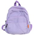 thumbnail image 1 of Women Campus Backpack Canvas Simple Rucksack Daily Bag for Female (White), 1 of 10