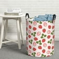 thumbnail image 7 of KLL Strawberries And Leaf Waterproof Foldable Laundry Hamper Bucket with Handles for Storage Bin,Kids Room,Home Organizer (Small ), 7 of 7