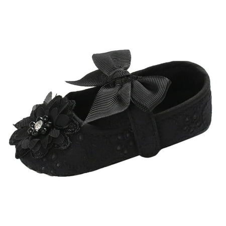 

Toddler Shoes Fashion Girls Princess Style Exquisite Solid Color Flower Bow Shoes Baby Toddler Shoes