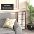 thumbnail image 5 of Red Lantern 3 ft. Short Window Pane Shoji Screen - Walnut - 3 Panels, 5 of 7