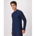 thumbnail image 3 of Hanes Men's Long-Sleeve Thermal Shirt, Reversible, Crewneck Navy XL, 3 of 8