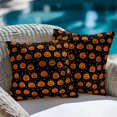 thumbnail image 4 of Throw Pillow Covers 18x18 Inch Set of 2 Pumpkin Monster Halloween Decorative Pillow Covers Stars Black Orange Cushion Cover Pillowcase for Sofa Couch Bed Home Decor, 4 of 9